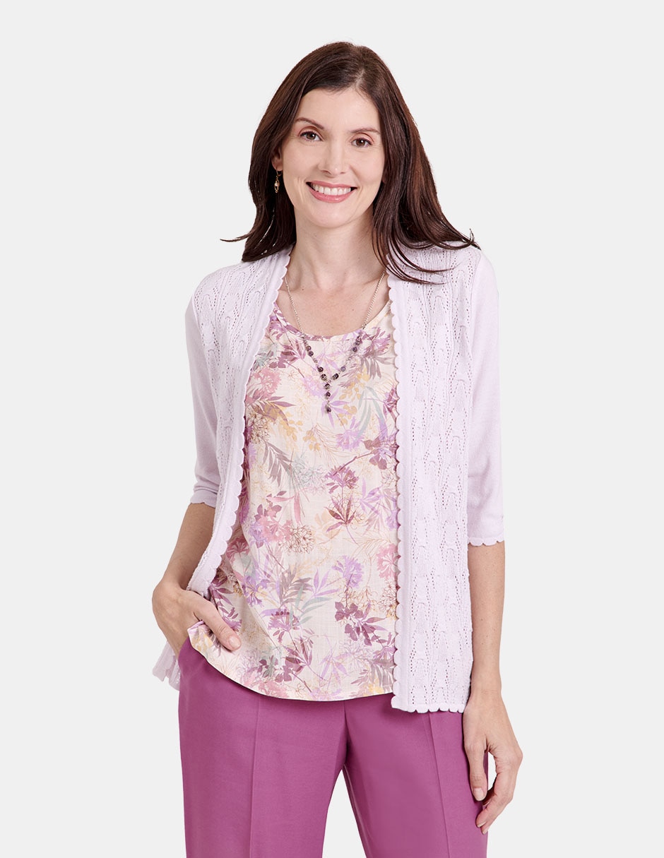 Blusa manga 3/4 para mujer