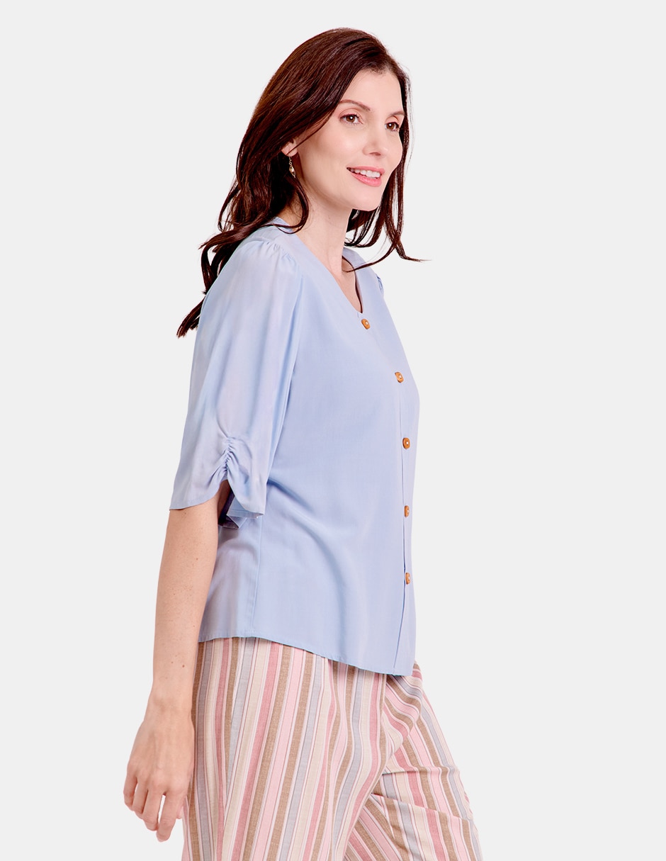 Blusa manga al codo para mujer 3