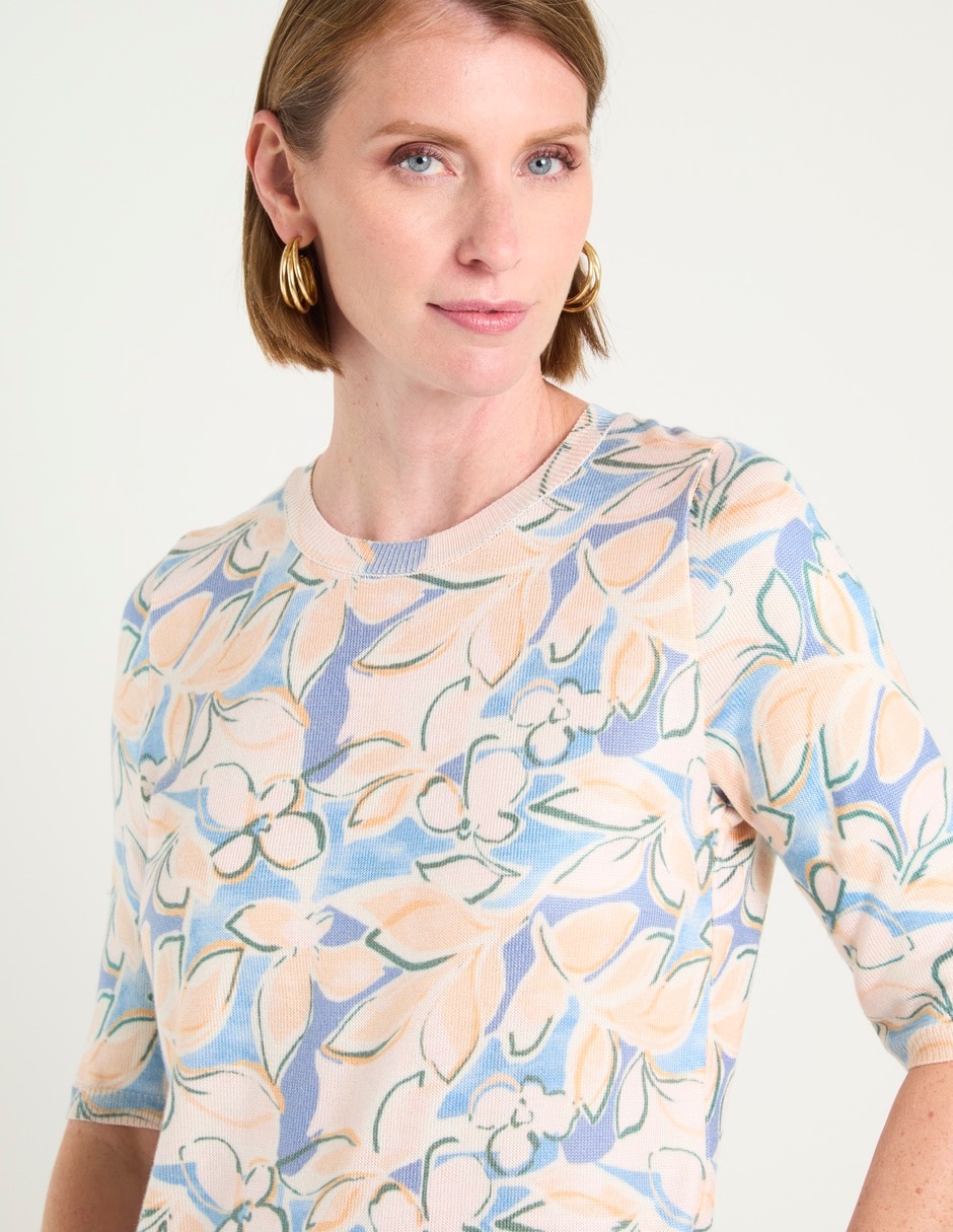 Blusa manga al codo para mujer 4
