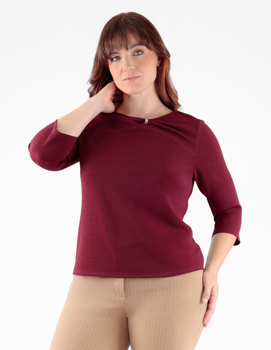 Blusa manga 3/4 para mujer