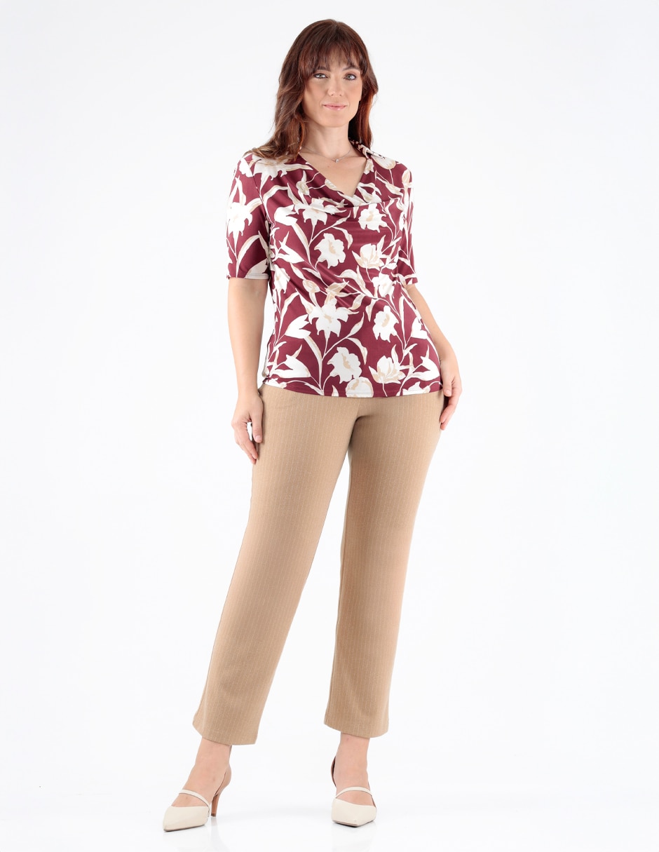 Blusa manga al codo para mujer 3