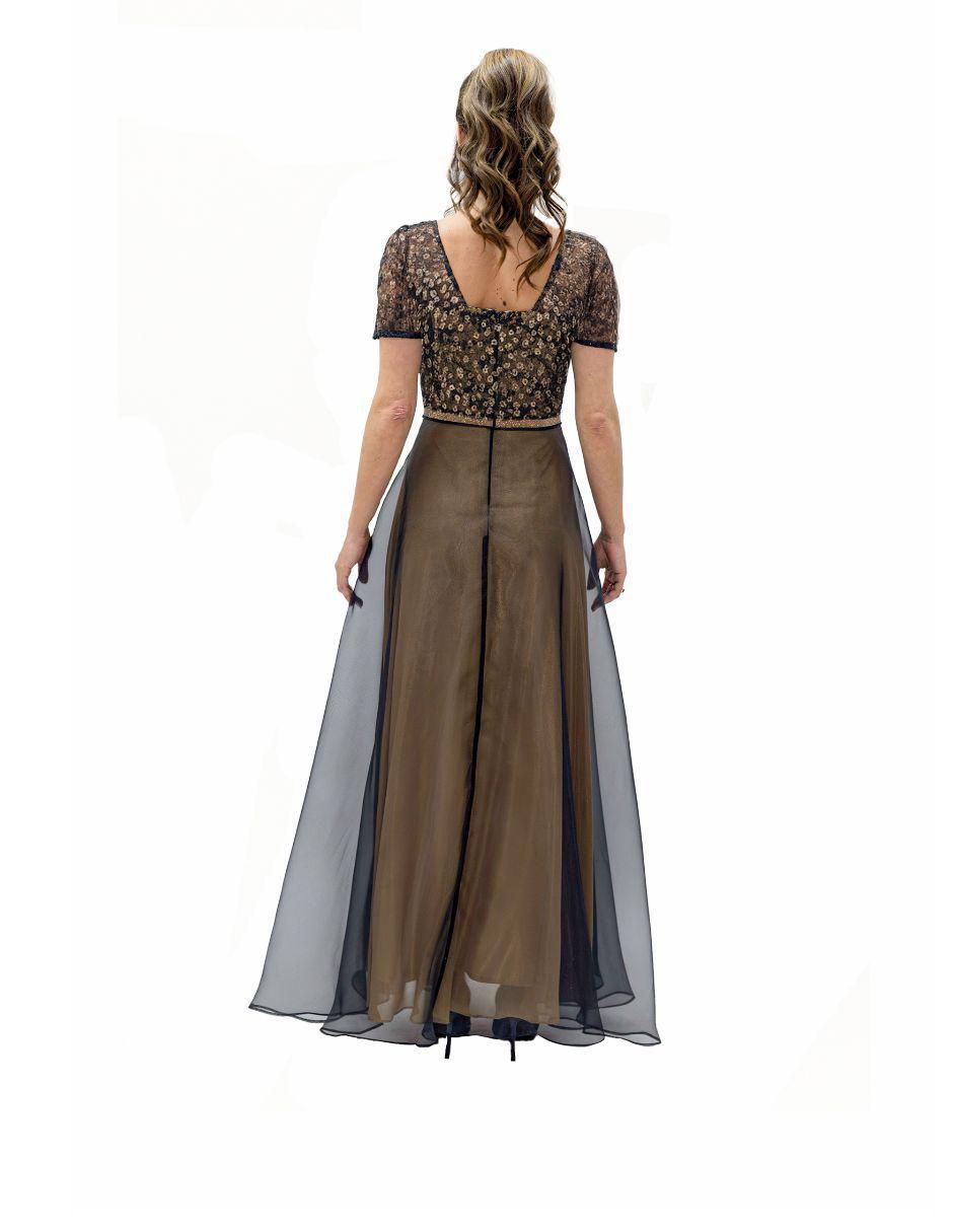 Vestido largo de fiesta escote V 3