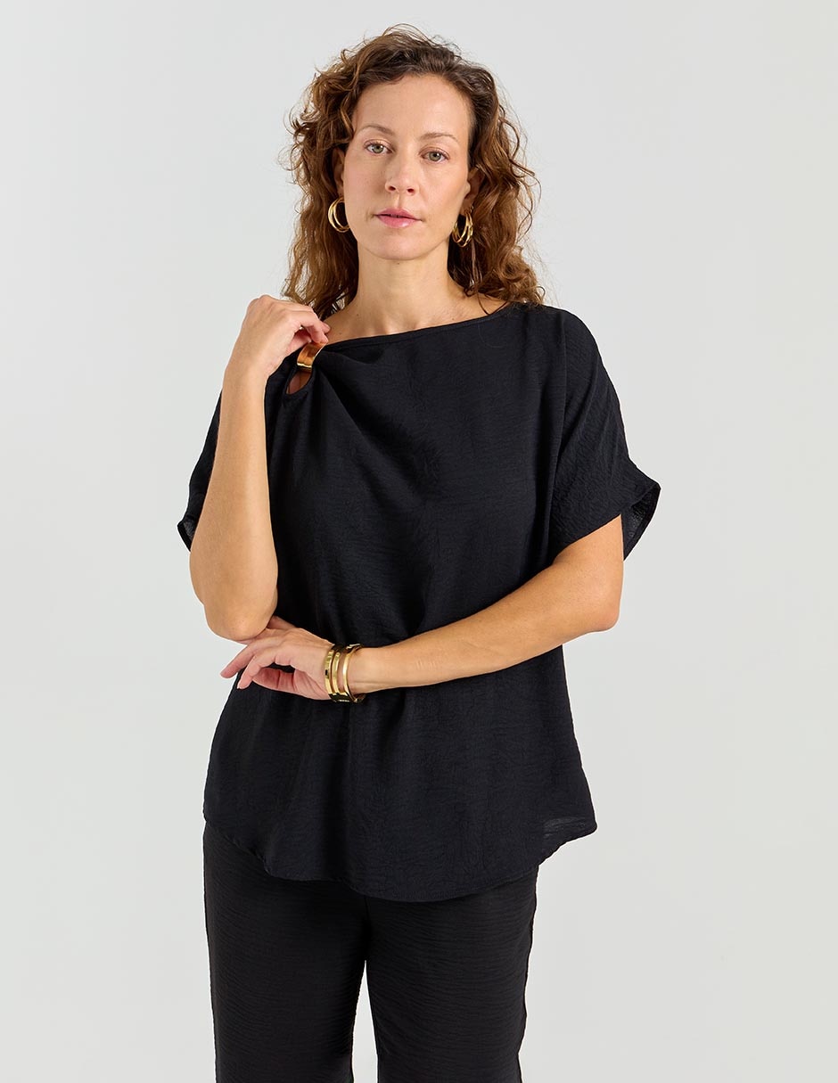 Blusa manga corta para mujer