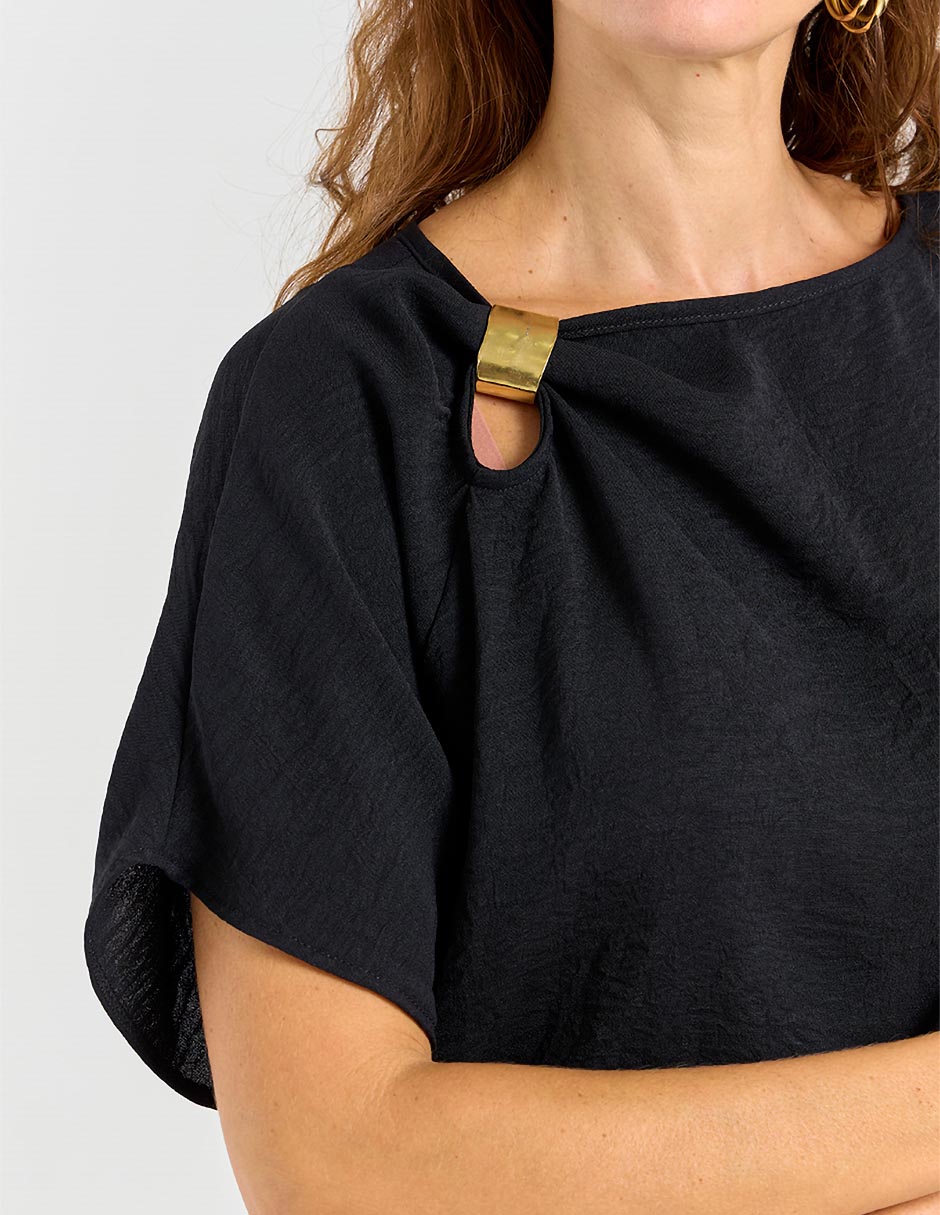 Blusa manga corta para mujer 4