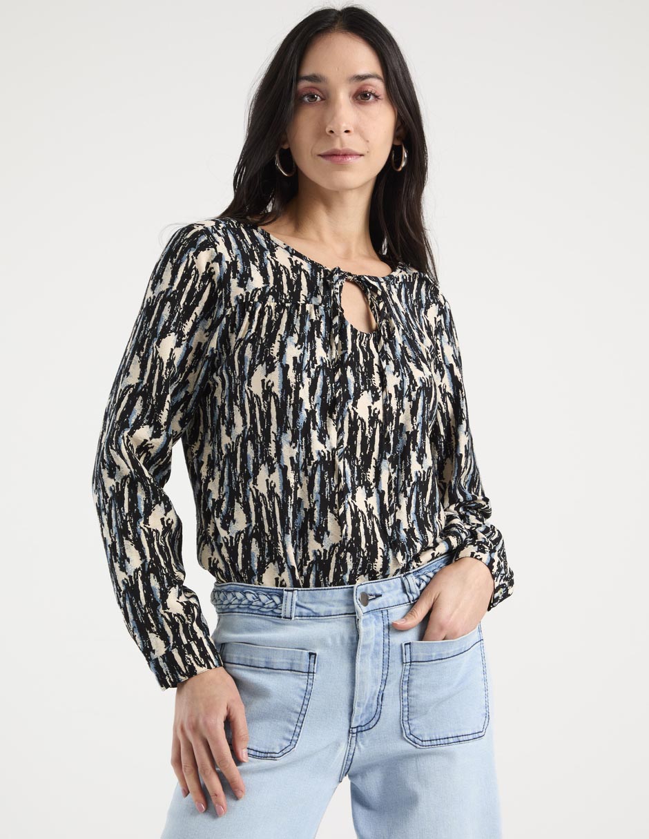 Blusa manga larga para mujer
