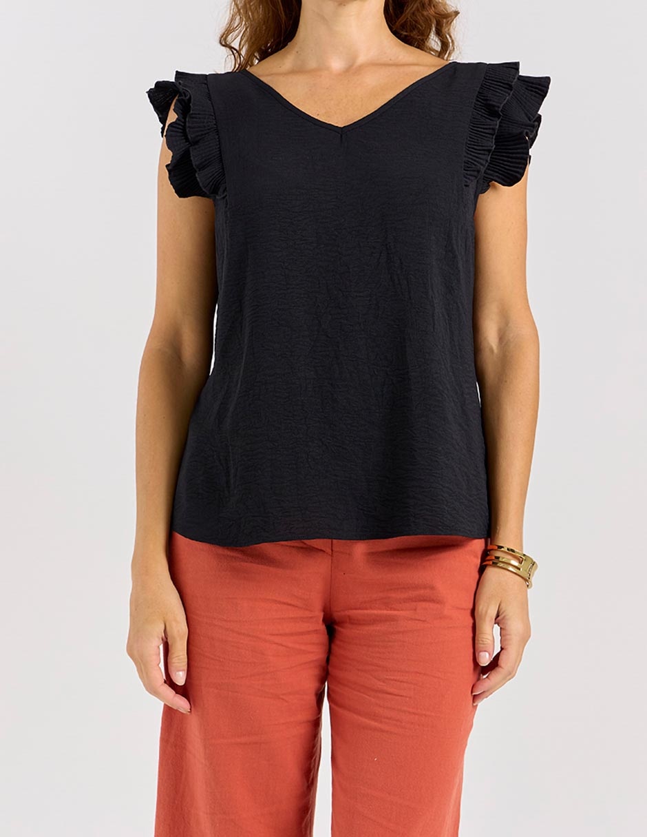 Blusa manga corta para mujer 5