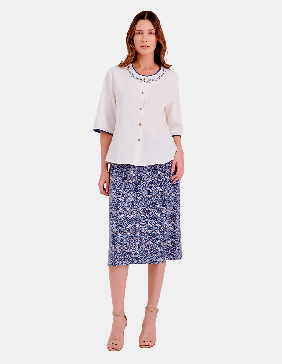 Blusa manga al codo para mujer 2