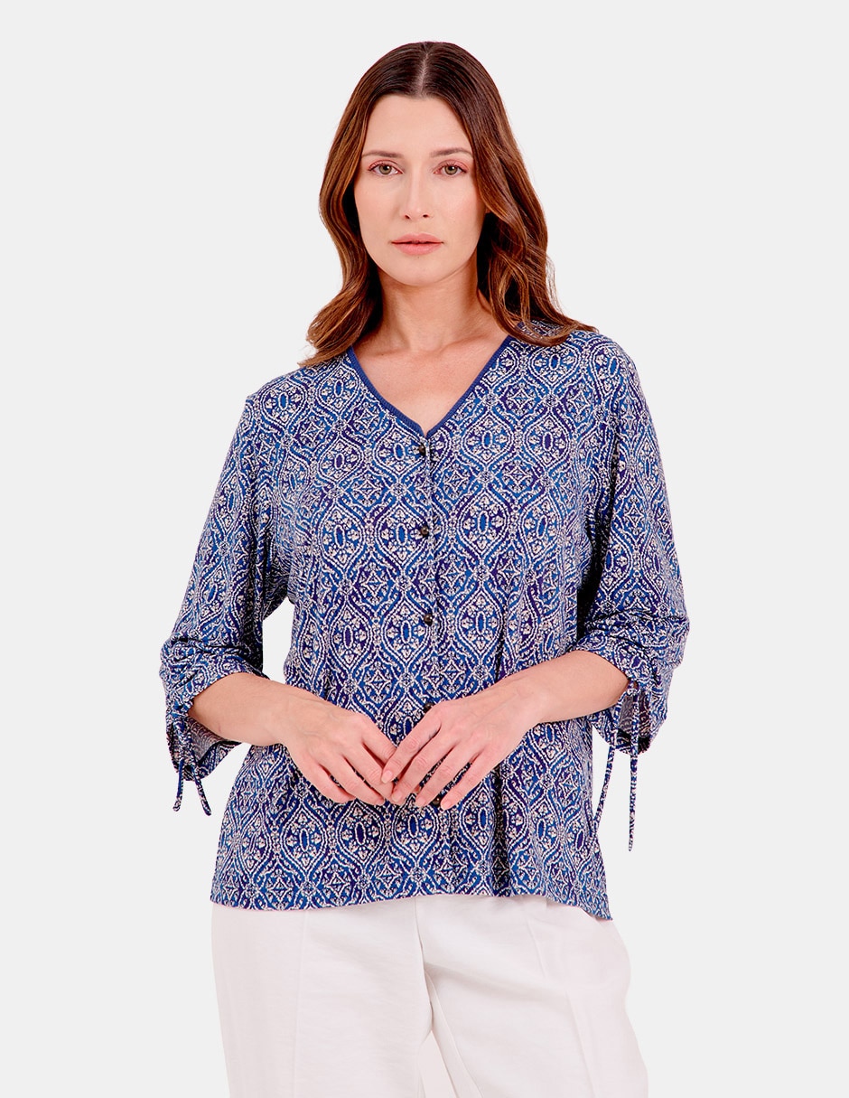 Blusa manga 3/4 para mujer