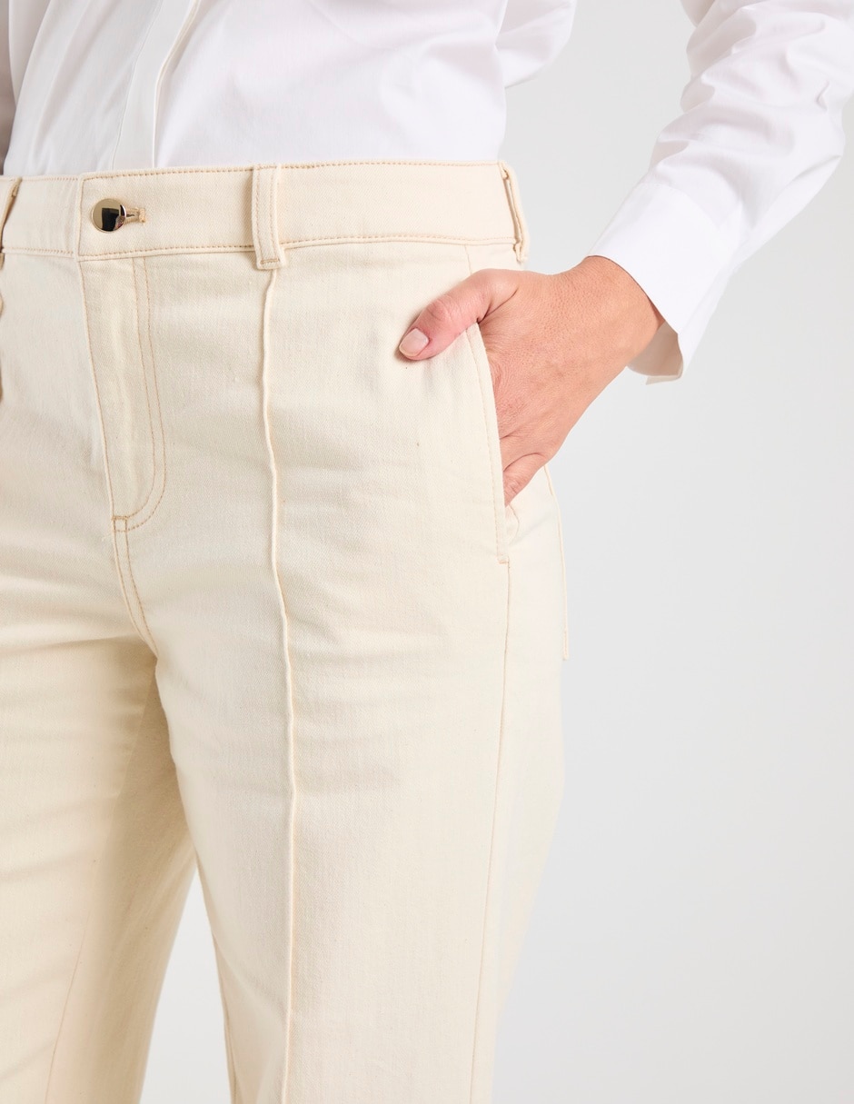 Jeans wide leg cintura baja para mujer 4
