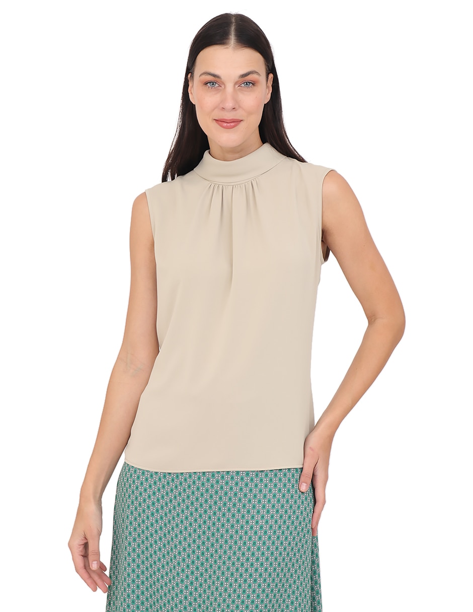 Blusa sin manga para mujer