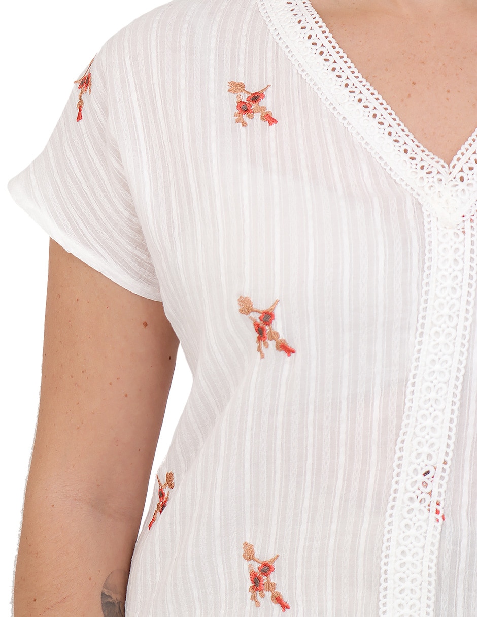 Blusa manga corta para mujer 4