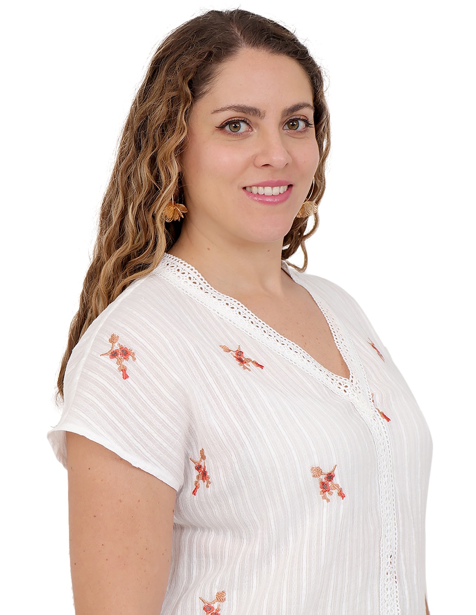 Blusa manga corta para mujer 5