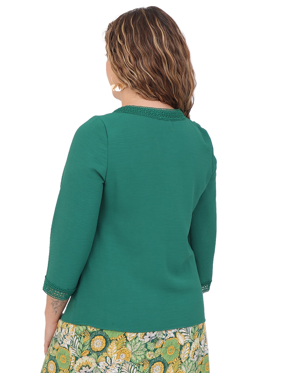 Blusa manga 3/4 para mujer 2