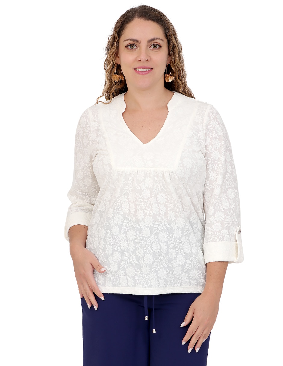Blusa manga 3/4 para mujer