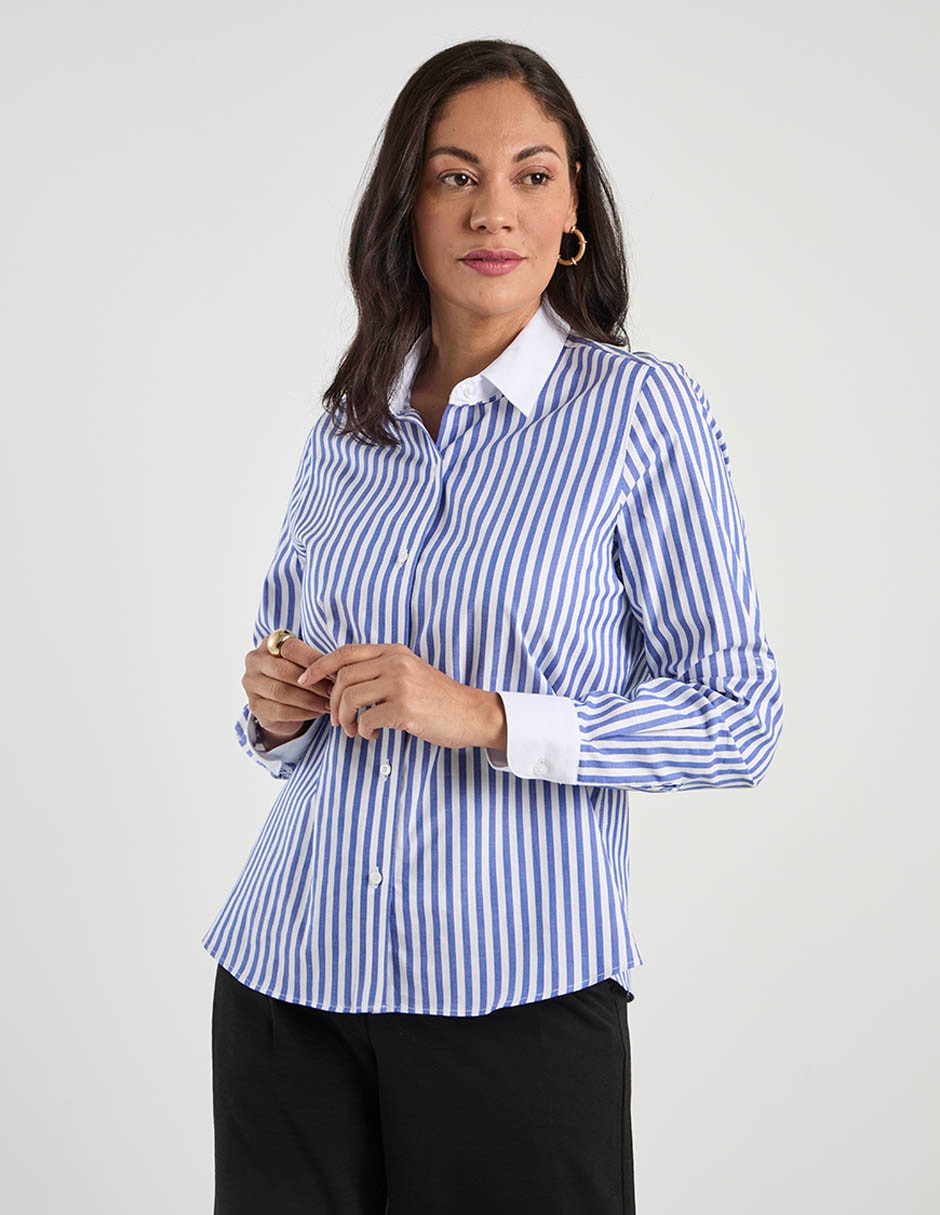 Blusa camisera manga larga para mujer 2