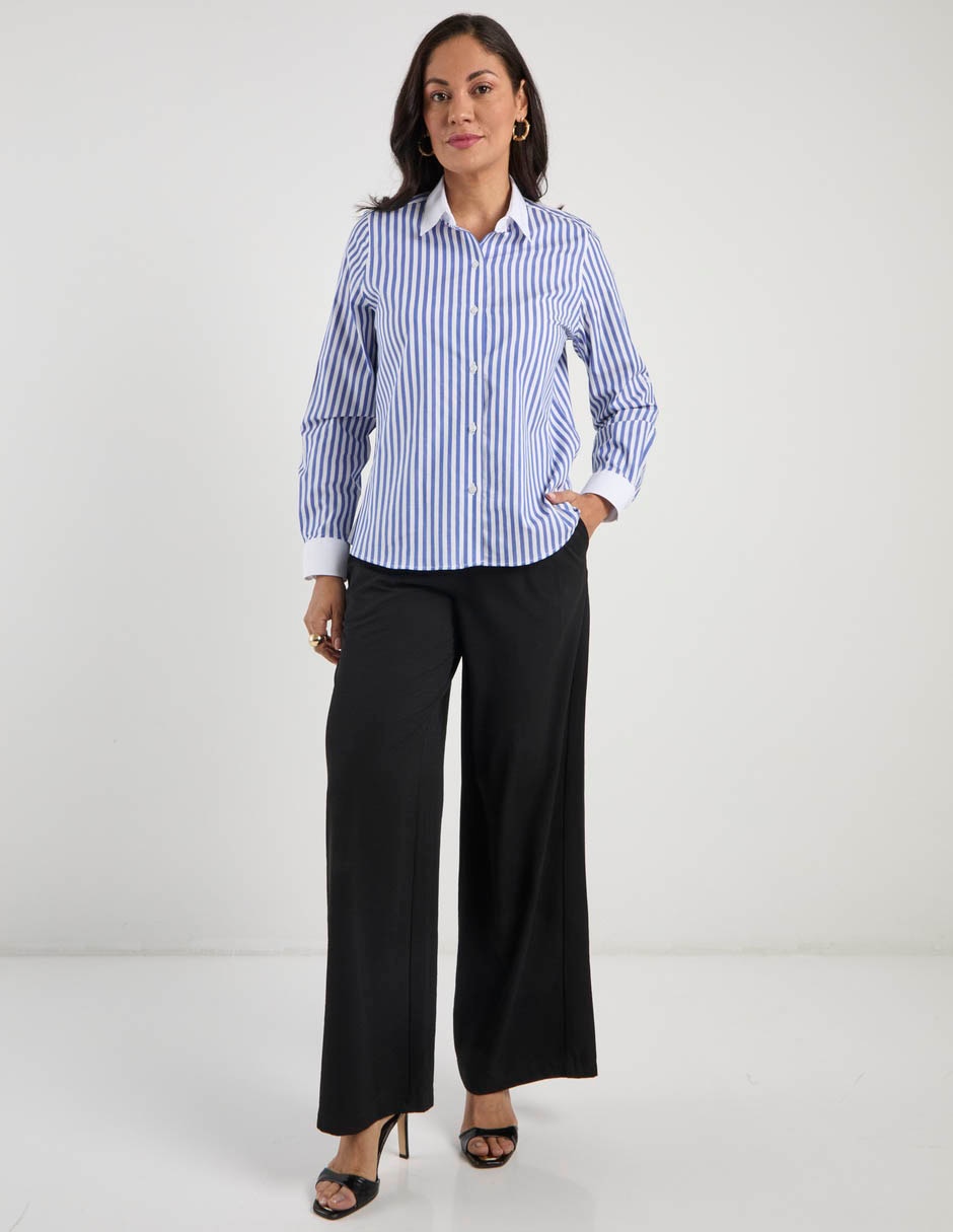 Blusa camisera manga larga para mujer 3