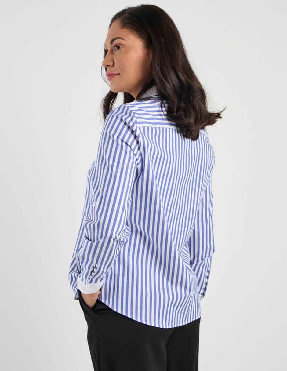 Blusa camisera manga larga para mujer 6