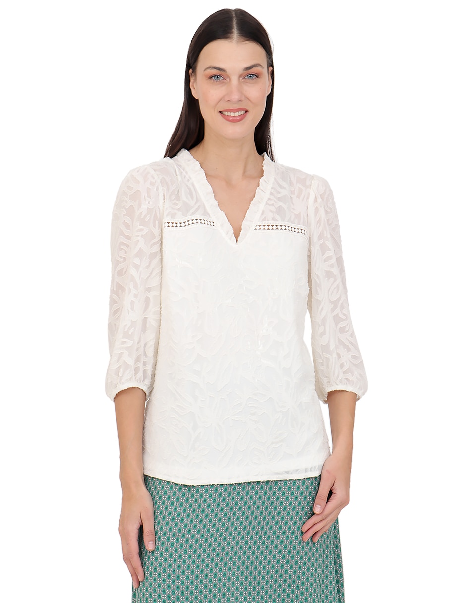Blusa manga 3/4 para mujer