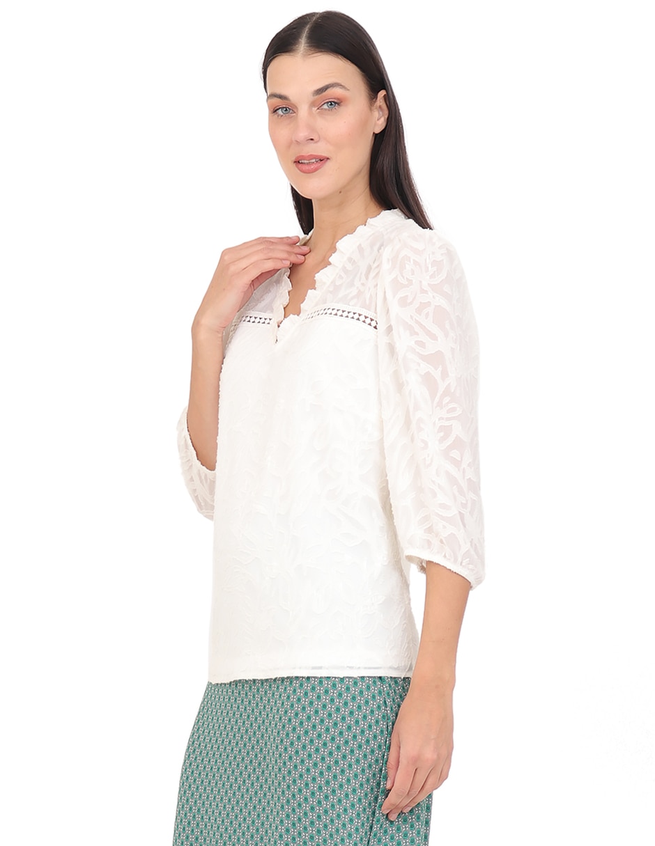 Blusa manga 3/4 para mujer 3