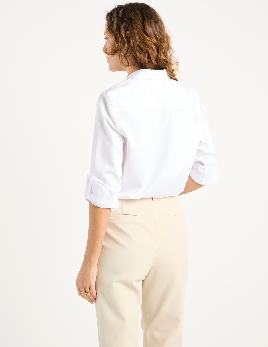 Blusa camisera manga larga para mujer 6