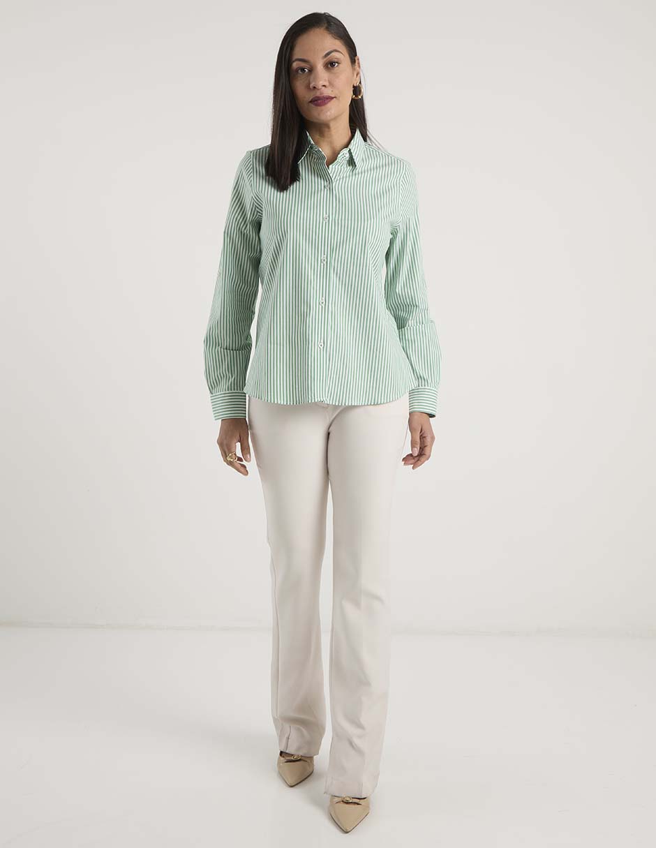 Blusa camisera manga larga para mujer 3