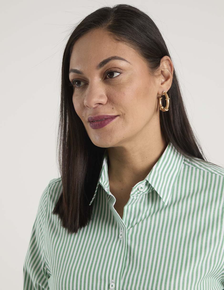 Blusa camisera manga larga para mujer 4