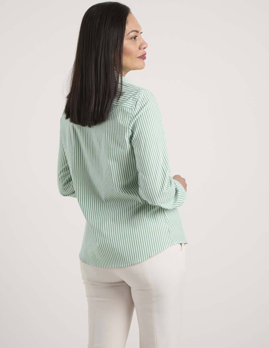 Blusa camisera manga larga para mujer 6
