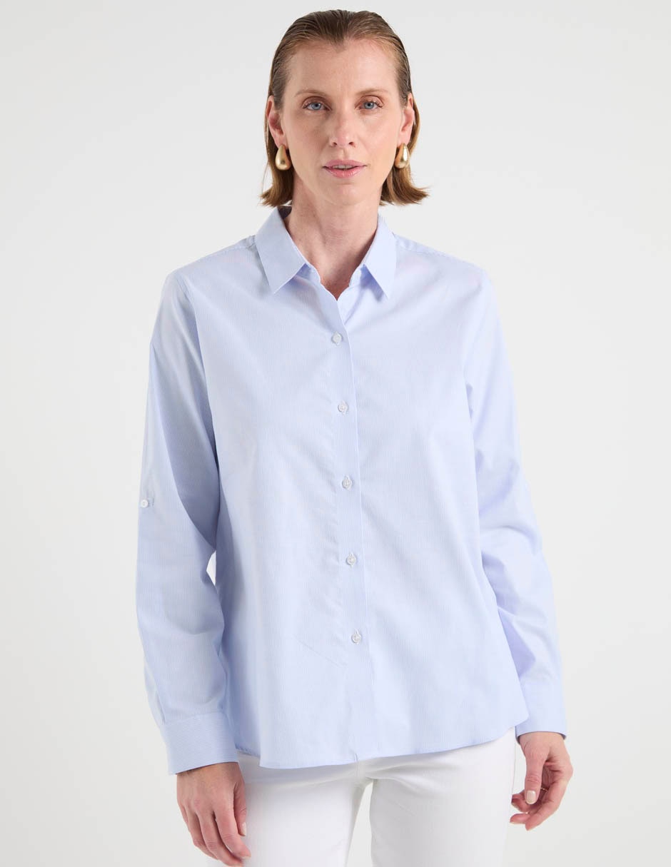 Blusa camisera manga larga para mujer 2