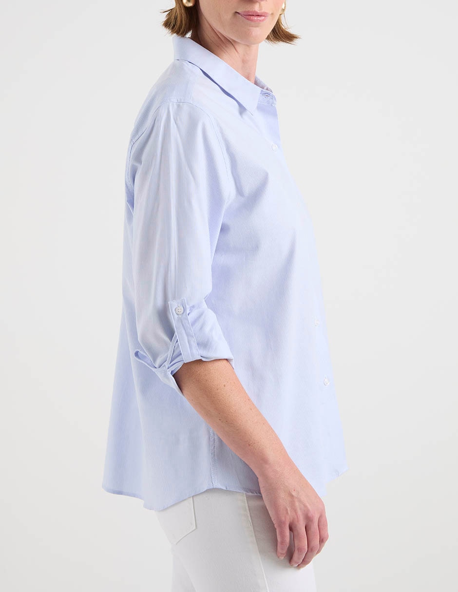 Blusa camisera manga larga para mujer 5