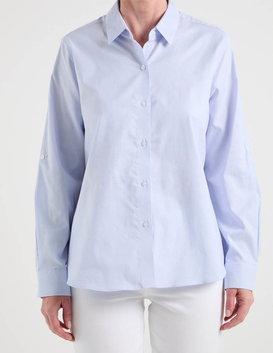 Blusa camisera manga larga para mujer 7