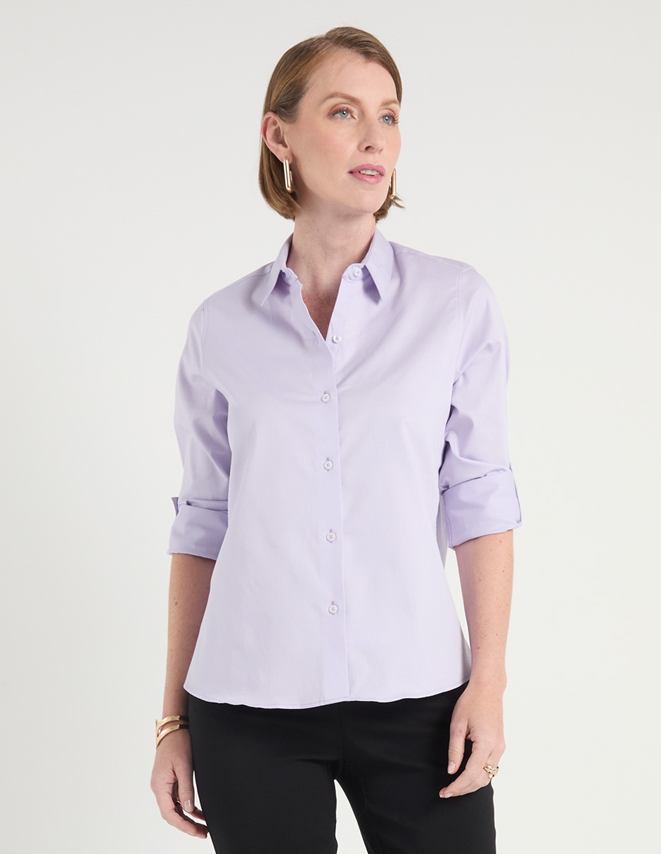 Blusa camisera manga larga para mujer 2