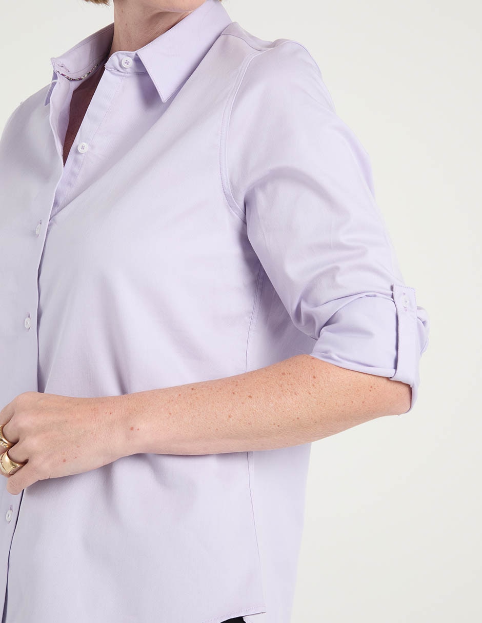 Blusa camisera manga larga para mujer 5