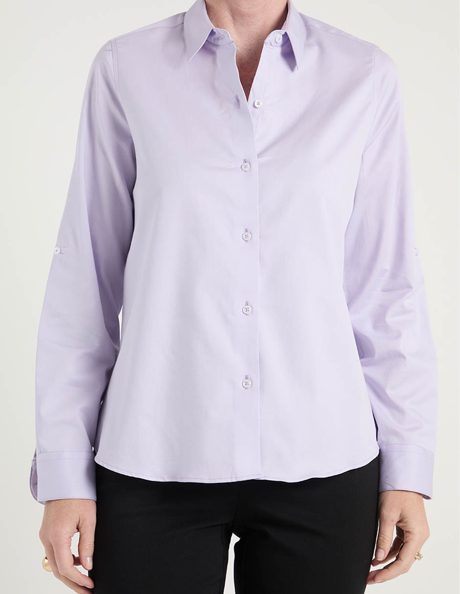 Blusa camisera manga larga para mujer 7