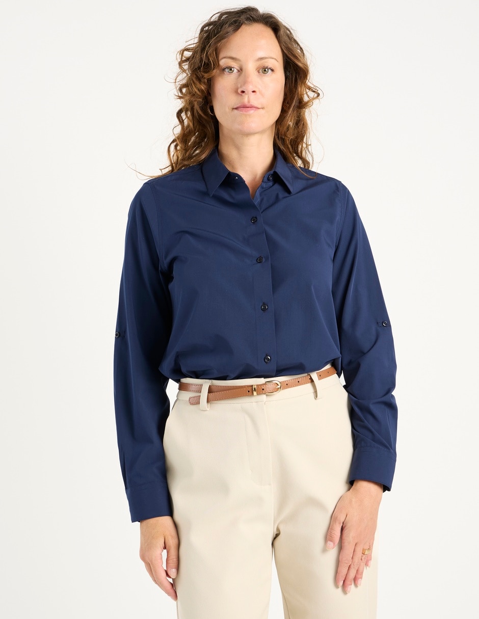 Blusa camisera manga larga para mujer 2
