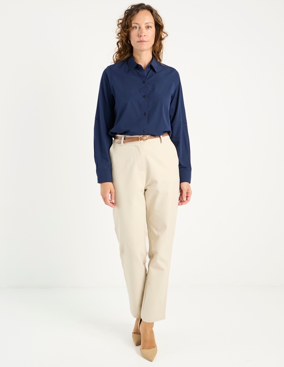 Blusa camisera manga larga para mujer 3