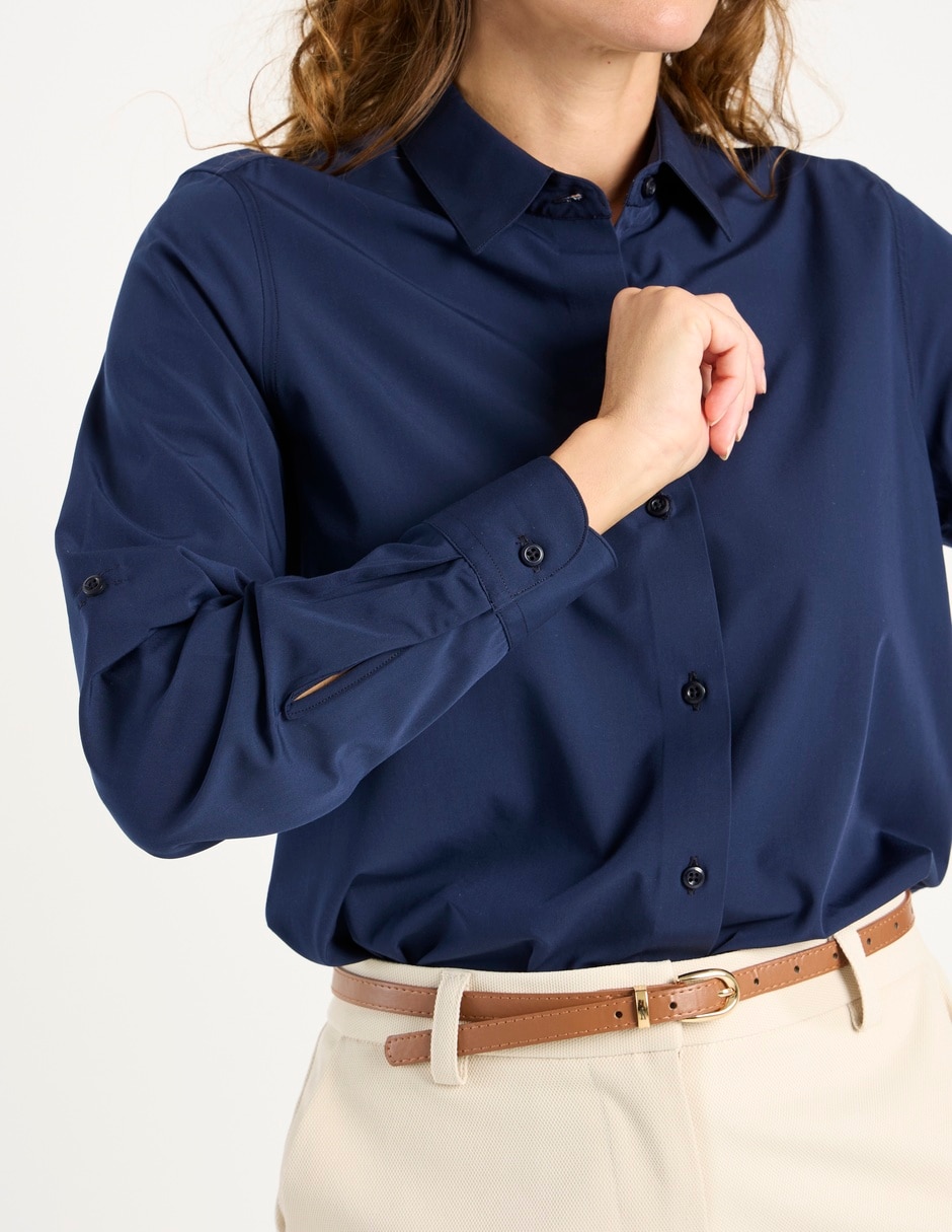 Blusa camisera manga larga para mujer 5