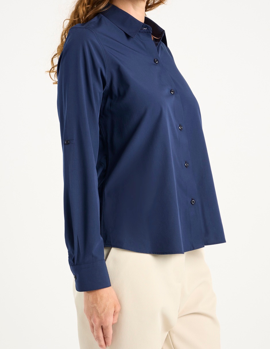 Blusa camisera manga larga para mujer 7