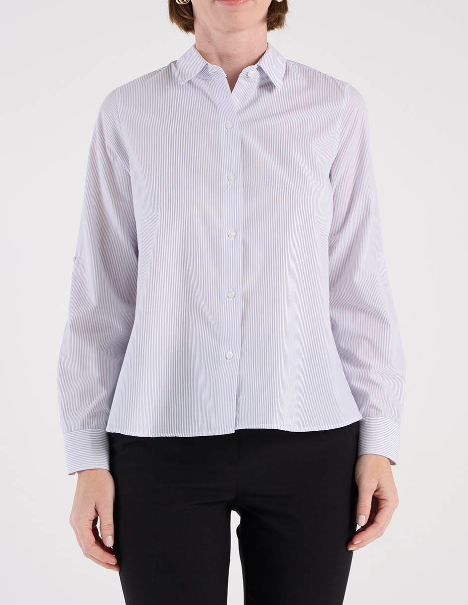 Blusa camisera manga larga para mujer 7