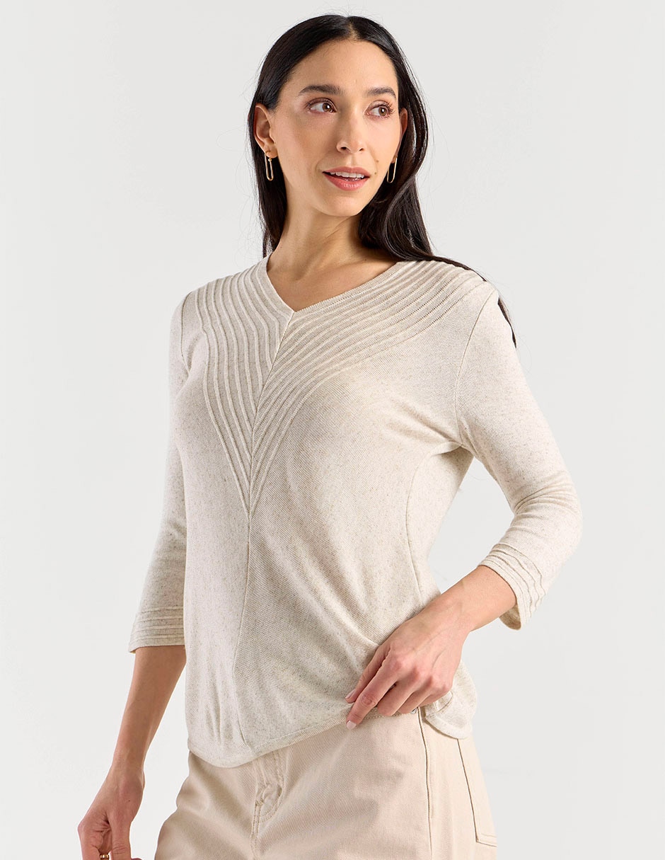 Blusa manga 3/4 para mujer