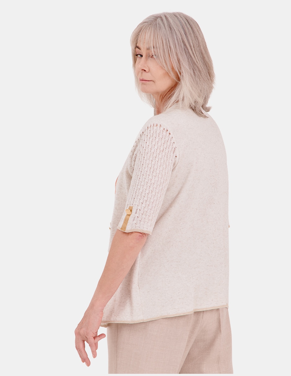 Blusa manga al codo para mujer 4