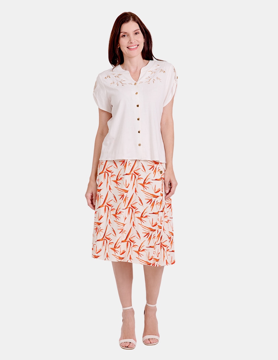 Blusa manga corta para mujer 2