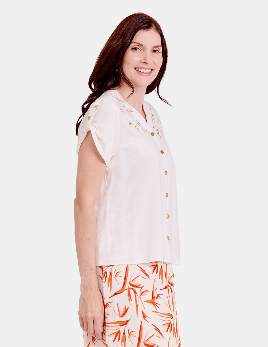 Blusa manga corta para mujer 3