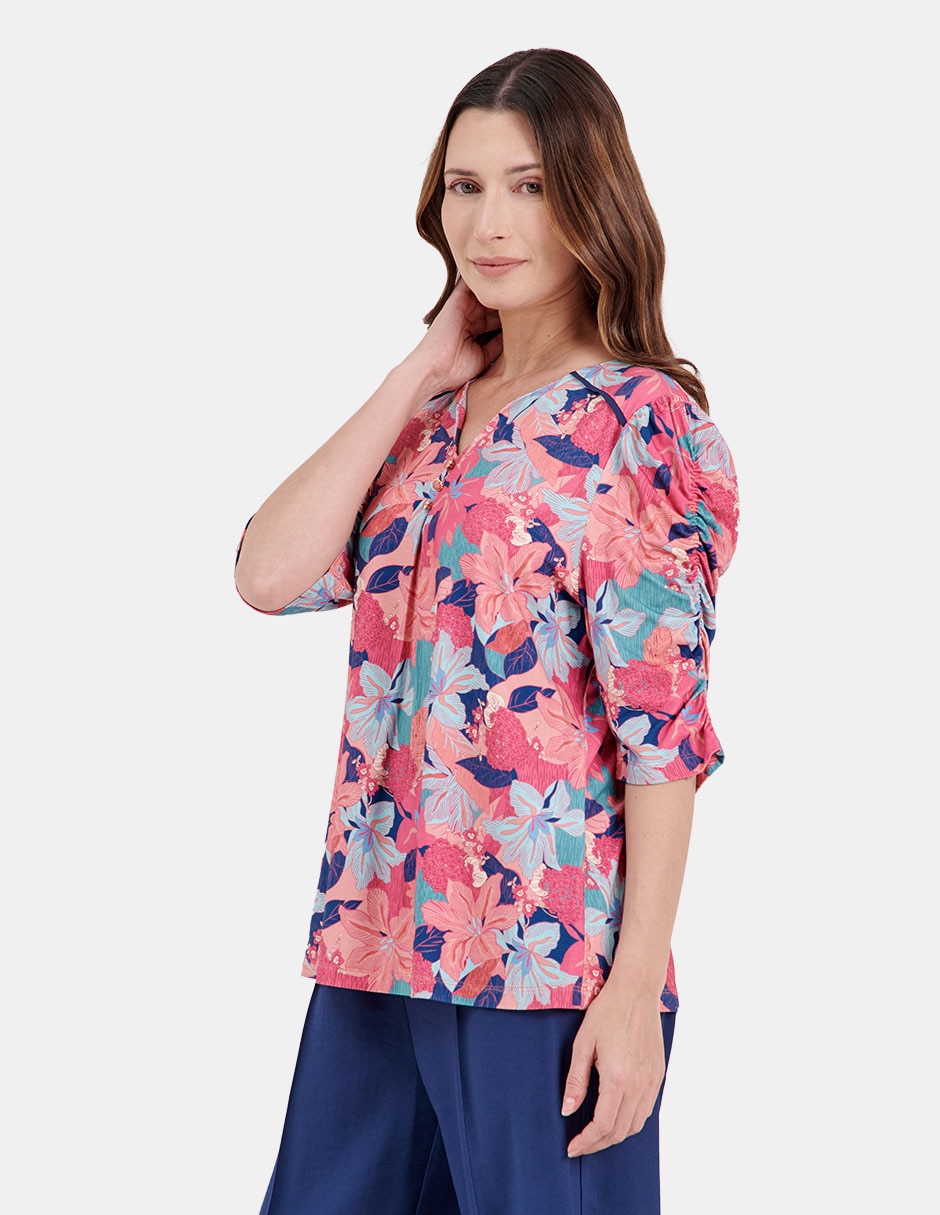 Blusa manga al codo para mujer 3