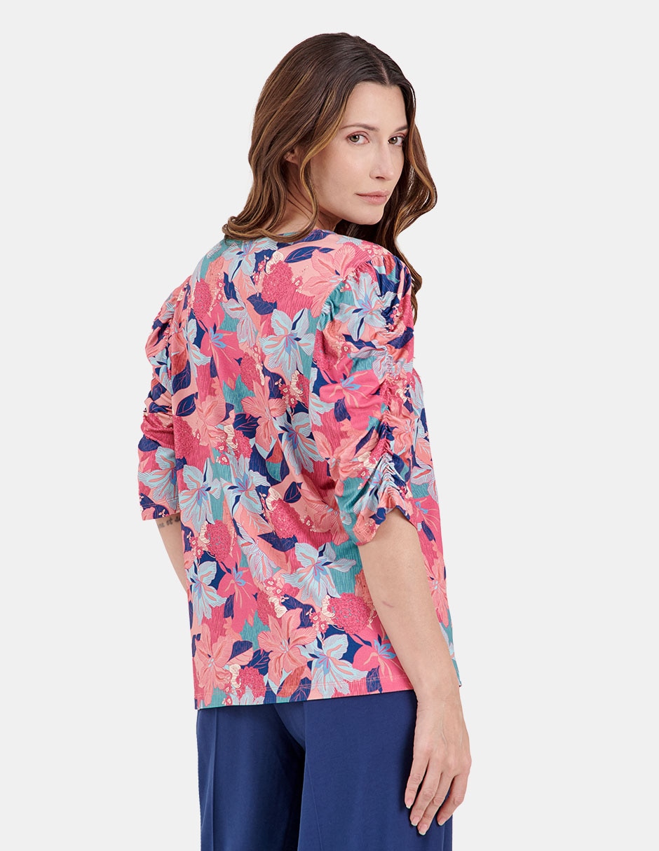 Blusa manga al codo para mujer 4