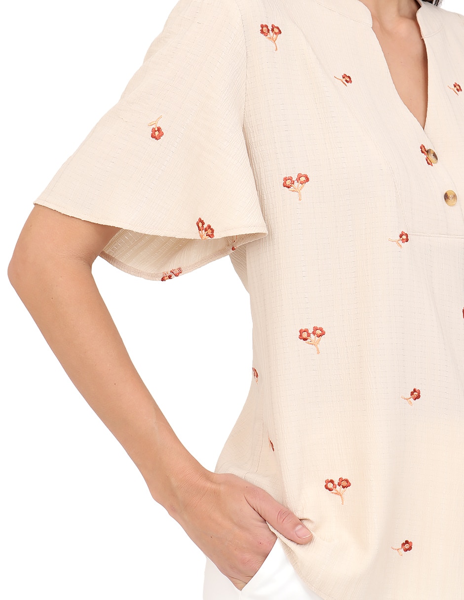 Blusa manga corta para mujer 4