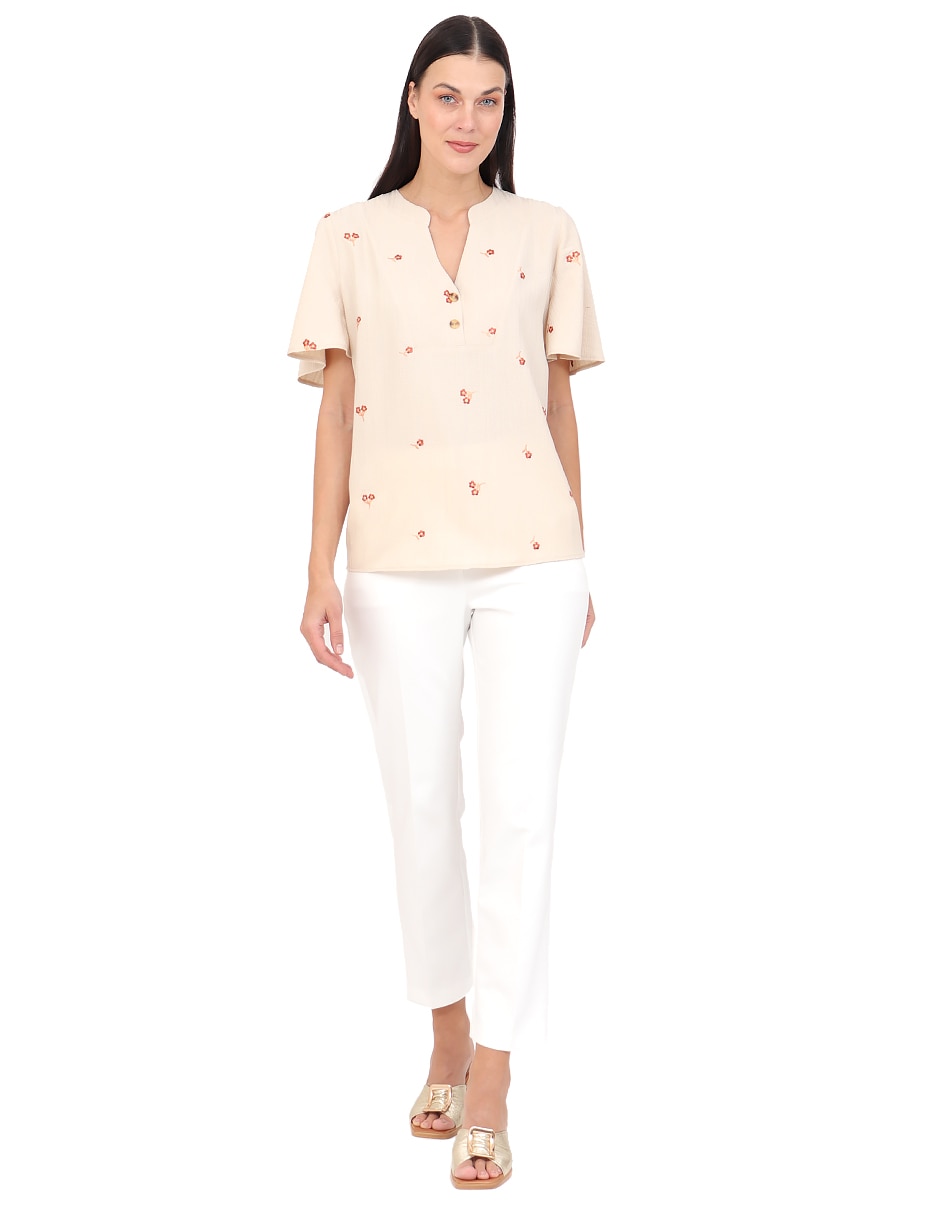 Blusa manga corta para mujer 6