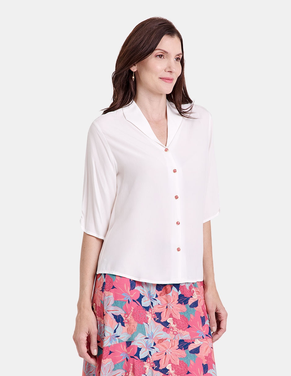 Blusa manga al codo para mujer 3