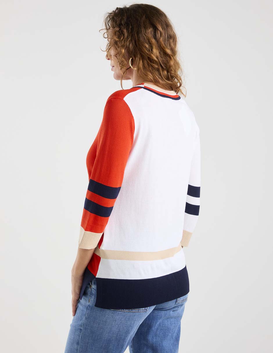 Suéter cuello V para mujer 6
