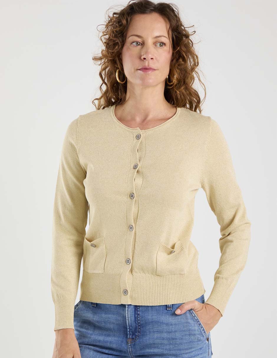 Suéter cuello con botón para mujer