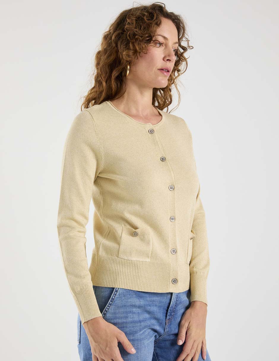 Suéter cuello con botón para mujer 2